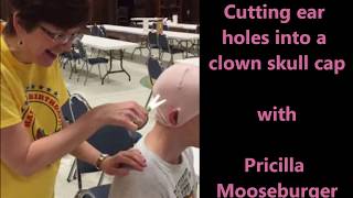 Clown Skull Cap Ear Hole Tutorial [upl. by Giselle366]