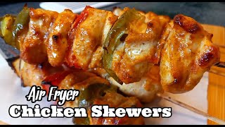 Air Fryer Chicken on a Stick  How to Cook Chicken Skewers in Air Fryer [upl. by Adnwahsat]