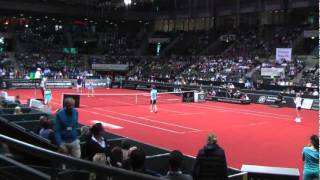 Show match Sabine Lisicki Henri Leconte 24  Porsche Tennis Grand Prix 2011 [upl. by Annael]