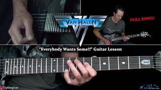 Van Halen  Everybody Wants Some Guitar Lesson [upl. by Fortuna532]