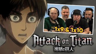 First time watching Attack on Titan reaction episodes 1X9 amp 1X10 Sub [upl. by Bander200]