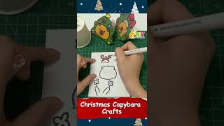 Christmas Capybara Crafts 3  Rocking Capybara diyprojectsforkids art diy [upl. by Zakarias]