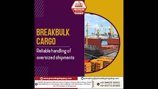 Break Bulk vessel  OOG Cargo  DG Cargo  Prevailing Shipping Logistics India Pvt Ltd Freight [upl. by Wonacott869]