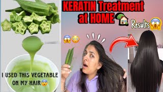 Let’s Try KERATIN at Home🏡 I used this vegetable😱😻on my Hair and This Happened😳 Mitali Sharma♥️ [upl. by Gyatt681]