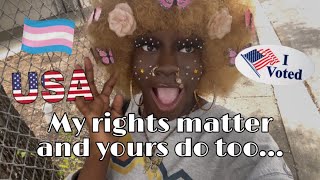 TRANS WOMAN VLOG I went out and voted for my rights in this presidential election [upl. by Eira567]