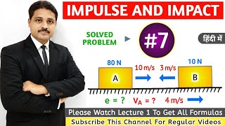 IMPULSE AND IMPACT SOLVED PROBLEM 7 IN ENGINEERING MECHANICS LECTURE 8 [upl. by Netloc]