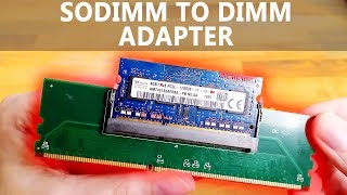 SODIMM to DIMM adapter tested laptop RAM in desktop  mixed results [upl. by Erdman]