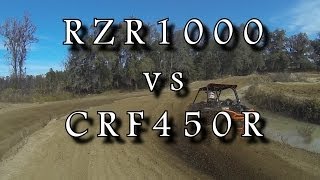 RZR1000 vs CRF450R [upl. by Releyks]