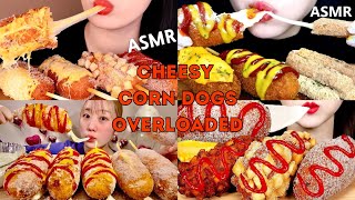 Best CHEESY MOZZARELLA CORN DOGS ASMR Mukbang Compilation corndog mukbang eatingasmr mozzarella [upl. by Derward]