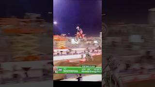 Tom Vialle takes out Masterpool⁉️ lasvegas supermotocross 2024 [upl. by Raviv]