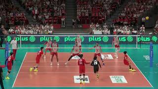 Japan Volleyball Defense to Transition vs Poland 2024 [upl. by Ingrim]