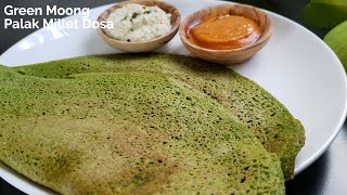 High Protein Foxtail Millet Dosa With Green Moong  No Fermentation  Navane Akki  Culinary Aromas [upl. by Chlori45]