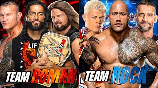 Team Roman Reigns Vs Team Rock WWE 2K23 [upl. by Nnylecyoj]