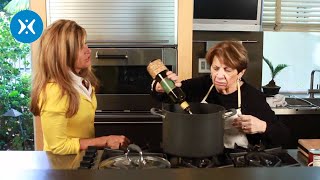 Greg and Cathe learn to make Real Italian Spaghetti Sauce [upl. by Rezeile]