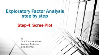 Exploratory Factor Analysis Step 45 Scree Plot Interpretation Business Analytics for MBAPGDM [upl. by Iveksarap]