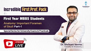 Incredible First Prof Pack Important Foramen of Skull Part1 by Dr Shrikant Verma [upl. by Ardnama]