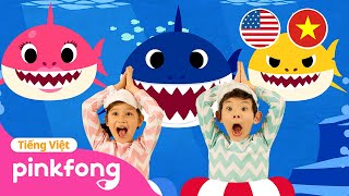 🇺🇸Tiếng Anh🇻🇳Tiếng Việt Cá Mập Con 🦈 Baby Shark Dance   Tuyển tập  Pinkfong  Nhạc thiếu nhi [upl. by Oicnedif368]