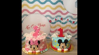 série cake designgâteau mickey mousse très facile😍 سلسلة الكيك ديزاينكيك ميكي [upl. by Nitneuq]