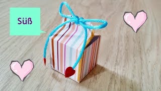 Basteln kleine Geschenkbox selber machen  DIY  Basteln mit Papier  Geschenkidee [upl. by Bowman]