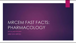 MRCEM FAST FACTS PART A PHARMACOLOGY FRCEM EmergencyMedicine EM MRCEM FRCEMPrimary MBBS MEM [upl. by Boehike]