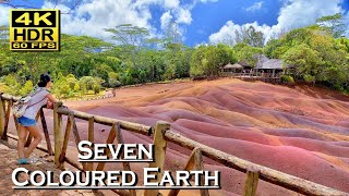 Chamarel Seven Coloured Earth Geopark  Mauritius in 4K 60fps HDR UHD 💖 Best places 👀 walking tour [upl. by Goldshlag936]