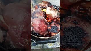 GRILLED PORK CHOPsatisfying soundyummyshortshortvideo [upl. by Trawets]