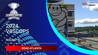 iRacing  2024 V8SCOPS  Round 10 at Road Atlanta [upl. by Otreblide199]