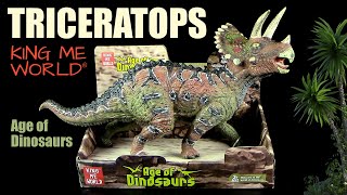 King Me World ® XL Triceratops  Age Of Dinosaurs  Unboxing amp Review Deutsch  German [upl. by Lunn814]