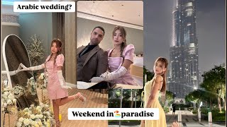 Arabic wedding  weekend in paradise🏖️ church 💒 Dubai ❤️ [upl. by Nnaasil]