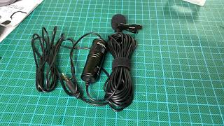 Omnidirectional Lavalier Microphone Mcoplus LVD600 External 35mm ClipOn unboxing and instructions [upl. by Gaye2]