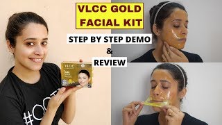 VLCC Gold Facial Kit STEP BY STEP DEMO amp REVIEW  घर पे Gold फेशियल  Just another girl [upl. by Ericka]