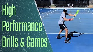 High Performance Tennis Training  Division 1 College Drills [upl. by Attelrahc]