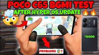 Poco c65 BgmiPubg Test with Handcam  Poco c65 New hyper os update problems [upl. by Aicined]