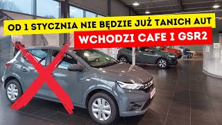 Od 1 stycznia wchodzi dyrektywa CAFE i GSR2 Co się zmieni dla kierowców Tanio już było [upl. by Thorncombe]