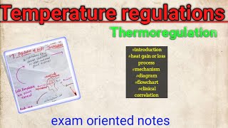 Temperature regulationsthermoregulation physiology [upl. by Algy]