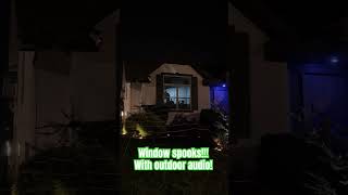 Window spooks with a projector and outdoor Bluetooth speaker [upl. by Reg164]