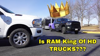 RAM 3500 HO Cummins Pulling 10000 Pounds Up 6 Grade And MPG Run  Does It Beat Ford And Chevy [upl. by Kcirde276]