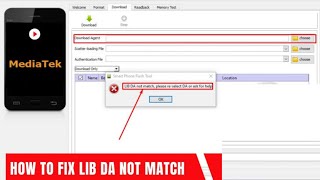 how to Fix LIB DA Not Match Please reselect solution 2024 [upl. by Cornwell]