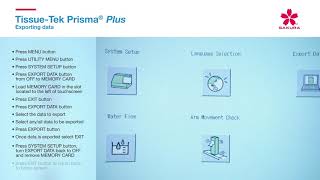 Tissue Tek Prisma Plus Exporting data [upl. by Manvel]