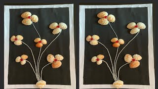 DIY Easy Wall Decor Idea  Sea Shell Craft  Easy Shell Craft എളുപ്പത്തിൽ ഒരു wall Decor ഉണ്ടാക്കാം [upl. by Sturrock]