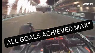 Max Verstappen Team Radio after P1 in Abu Dhabi Grand Prix [upl. by Bixler286]