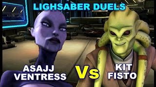 Lightsaber Duels  Asajj Ventress vs Kit Fisto [upl. by Oisor401]