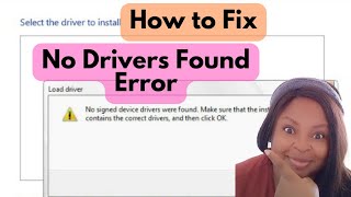 How to Fix No Drivers Found Error on Windows  Easy StepbyStep Guide [upl. by Adnoval]