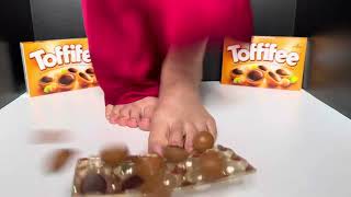 Toffifee tasting 🤭 Did you tried this treat toffifee smashed asmr wtf candies caramel nuts [upl. by Kumar]