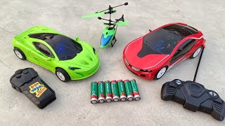 Rc helicopter unboxing and fly test amp Remote Control car unboxing 3d light car helicopter [upl. by Atnahs40]