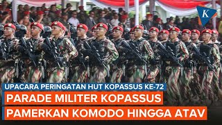 Parade Militer Kopassus Pamer Pasukan hingga Alutsista [upl. by Bess]