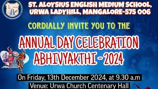 Annual Day Hr Pry and HIGH SCHOOL ST ALOYSIUS ENG MED SCHOOL URWA [upl. by Auop435]