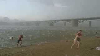 A sudden hail storm in Russia Novosibirsk 12072014  Внезапный ураган в Новосибирске 12072014 [upl. by Diantha984]