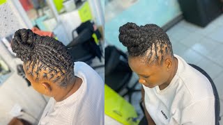 Her first time being styled by mesubscribebeautifullocslocsbraidsdreadlockshairstylesusa [upl. by Werd]