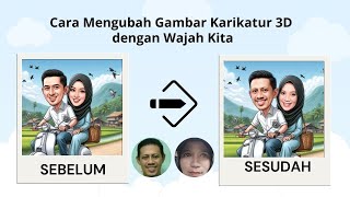 Cara Mengubah Foto Karikatur dengan Wajah Sendiri Cepat dan Mudah dengan bantuan AI [upl. by Akirahs]